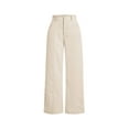 thumbnail image 4 of ManxiVoo Womens Straight Leg Corduroy Pants In A Wide Relaxed Fit For Autumn And Winter Casual Style Featuring Practical Pockets And A Long Silhouette L Size Beige, 4 of 7