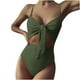 thumbnail image 2 of Traje de baño de una pieza para mujer, conjuntos de bikini para mujer, conjunto de bikini de moda para mujer, traje de baño de dos piezas relleno sólido, ropa de playa para mujer, 2 of 6