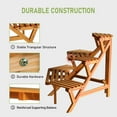 thumbnail image 3 of SNAIL 3 Tier Floral Corner Plant Stand Wood Flower Pot Rack Stair Display Ladder, 3 of 9