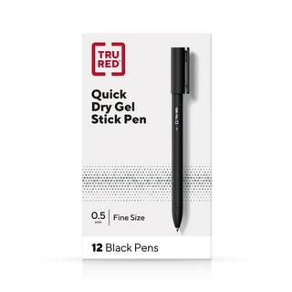 TRU RED Retractable Quick Dry Gel Pens Fine Point 0.5mm Asst 5/Pk TR54488 