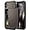 Gun Color, variant on iPhone X Case, iPhone 10 Case, Hybrid iPhone X Wallet Case Card Holder Shell Heavy Duty Protection Shockproof Anti Scratch Soft Rubber Bumper Cover Case for iPhone X 5.8 inch Metallic Red