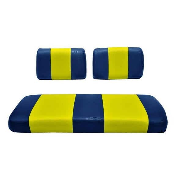 Replacement Seat Cover For Yamaha G-16/G-22 Golf Cart (Blue & Yellow)