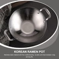 thumbnail image 3 of Cooking Pot Double Handle Cooking Pan Stainless Steel Pan Kitchen Cooking Tool Kitchen Hot Pot, 3 of 6