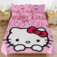 thumbnail image 3 of Hello Kitty Bedding Sets for Kids Men Women Queen Size 3pcs 1 Comforter Cover And 2 Pillowcases, 3 of 11