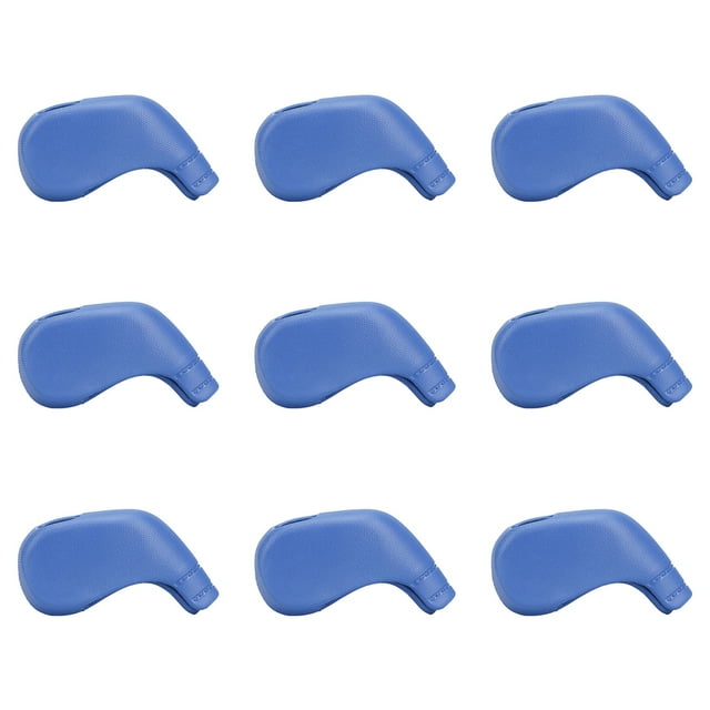maskred 9 Pieces Golf Club Cover TPE Waterproof Iron Putter Head Covers Travel Replacement Protector Removable Accessories Gifts Blue