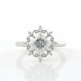 thumbnail image 2 of solitaire jewels 2CT Princess Moissanite Art Deco Engagement Ring For Women, 14K White Gold, 2 of 5