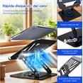 thumbnail image 4 of Soporte para Laptop Acero Carbono, Base para Laptop Portátil Plegable Antideslizante y Estable, Soporte para Tablet Base Giratoria de 360° y Altura Ajustable, Porta Laptop para PC/Tabletas, 4 of 4