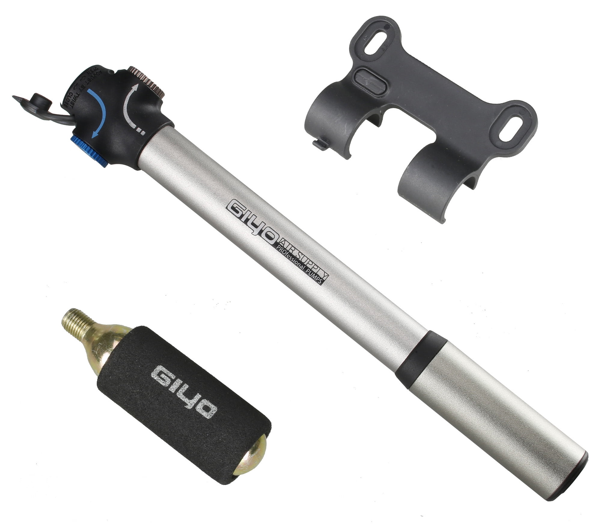 2in1 CO2 Bicycle Bike Aluminum Presta Mini Air Pump Inflator