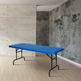 thumbnail image 6 of Hampden Furnishings Baldwin 30" X 72" Height Adjustable Folding Table, Plastic/Steel, Blue, 6 of 6