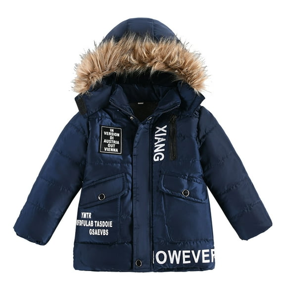 EnJoCho Baby Toddler Boys Girls Winter Jacket Coat Warm Clothes 1-6 Years Kids Fashion Long Sleeve Hooded Outerwear Parka Snow Coat Winter Wear Winter Clothes Outerwear