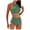 Army Green, variant on Women's Two Piece Swimsuit Set Solid Color Print Tank Top High Waist Bikini Bottom for Beach Pool Vacation,Army Green,L