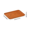thumbnail image 5 of Serving Tray Food Grade PVC Rectangular Platter for Fruits Snacks Appetizers Kitchen Dining Party Picnic Decorative Utility Tray(Brown-M), 5 of 6