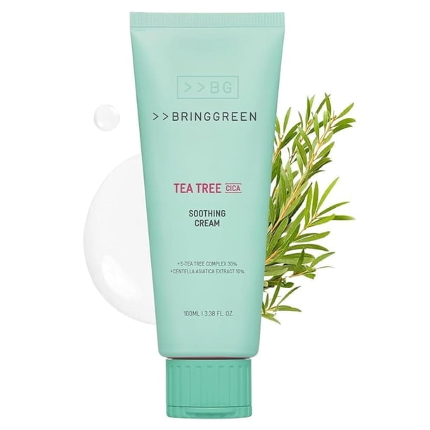 Crema Facial Bring Green Tea Tree Cica Plus Hidratante y Calmante Coreana Cuidado de Poros