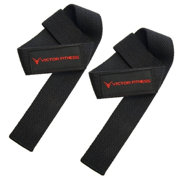 Victor Fitness VFLSUB 24" Black Unpadded Weightlifting Lifting Straps