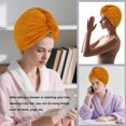 thumbnail image 4 of Agkxhdec Toalla De Microfibra Para Secar El Cabello Para Mujeres, Toalla De Turbantes Para Cabello Húmedo, Toallas De Pelo Turbie Twist (El Color De La Imagen Es Solo Para Referencia) (Amarillo Albari, 4 of 5