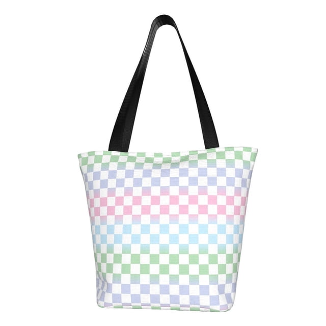 Disketp Colorful Checkerboard Bolsa de Hombro Casual para Mujer, Bolso Cruzado para Compras, Viajes y Uso Diario