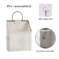 thumbnail image 7 of 2 Pack Wall Hanging Storage Bags Closet Hanging Storage for Pocket Fabric Organizer Bags Hanging Baskets for Bedroom Bathroom Kitchen(White), 7 of 7