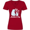 thumbnail image 3 of Inktastic Our First Mothers Day with Polar Bears Women's V-Neck T-Shirt, 3 of 5