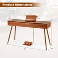 thumbnail image 3 of Costway 88-Key Graded Hammer Action Weighted Keyboard with  Push-pull Drawer Record Replay, 3 of 10