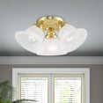 thumbnail image 6 of Livex Lighting Edgemont Ceiling Mount in Polished Brass, 6 of 8