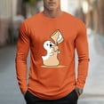 thumbnail image 2 of Tqyyweavej Chemises d'Halloween pour Hommes Grande Taille Adulte Imprimé Col Rond Manches Longues Coupe Décontractée Costumes M-5TG, 2 of 5