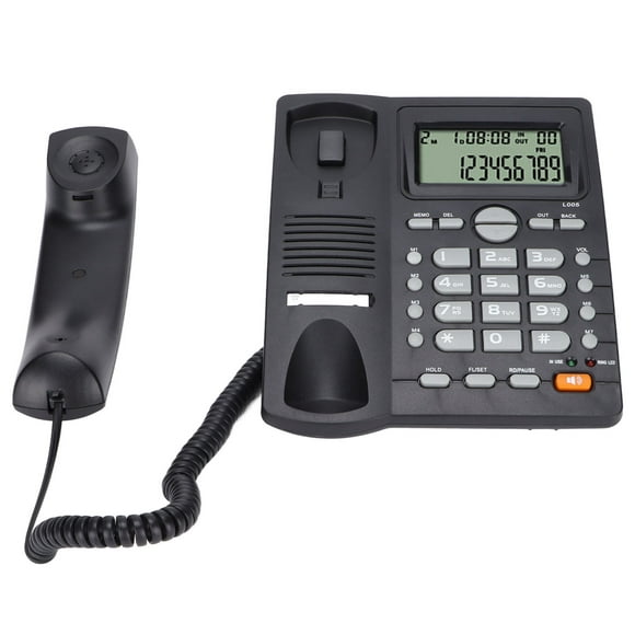 Ccdes Téléphone Filaire, Téléphone Filaire de Réduction de Bruit de Téléphone avec Fonction Muette d'Identification d'Appelant pour le Bureau d'Hôtel à la Maison, Téléphone Filaire à la Maison