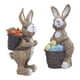 thumbnail image 1 of Juego de 2 figuras decorativas de conejo de Pascua, adorno de escritorio de primavera, figuras de animales de resina para el hogar, sala de estar, ofi, 1 of 8
