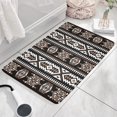 thumbnail image 3 of Brown Triangular Geometric Flannel Non Slip Door Rugs,Washable Door Mats Indoor,Decorative Door Mats,Dirt-Resistant and Absorbent Doormat for Entrance,Bedroom,Kitchen,Bathroom,23.5"x16", 3 of 5