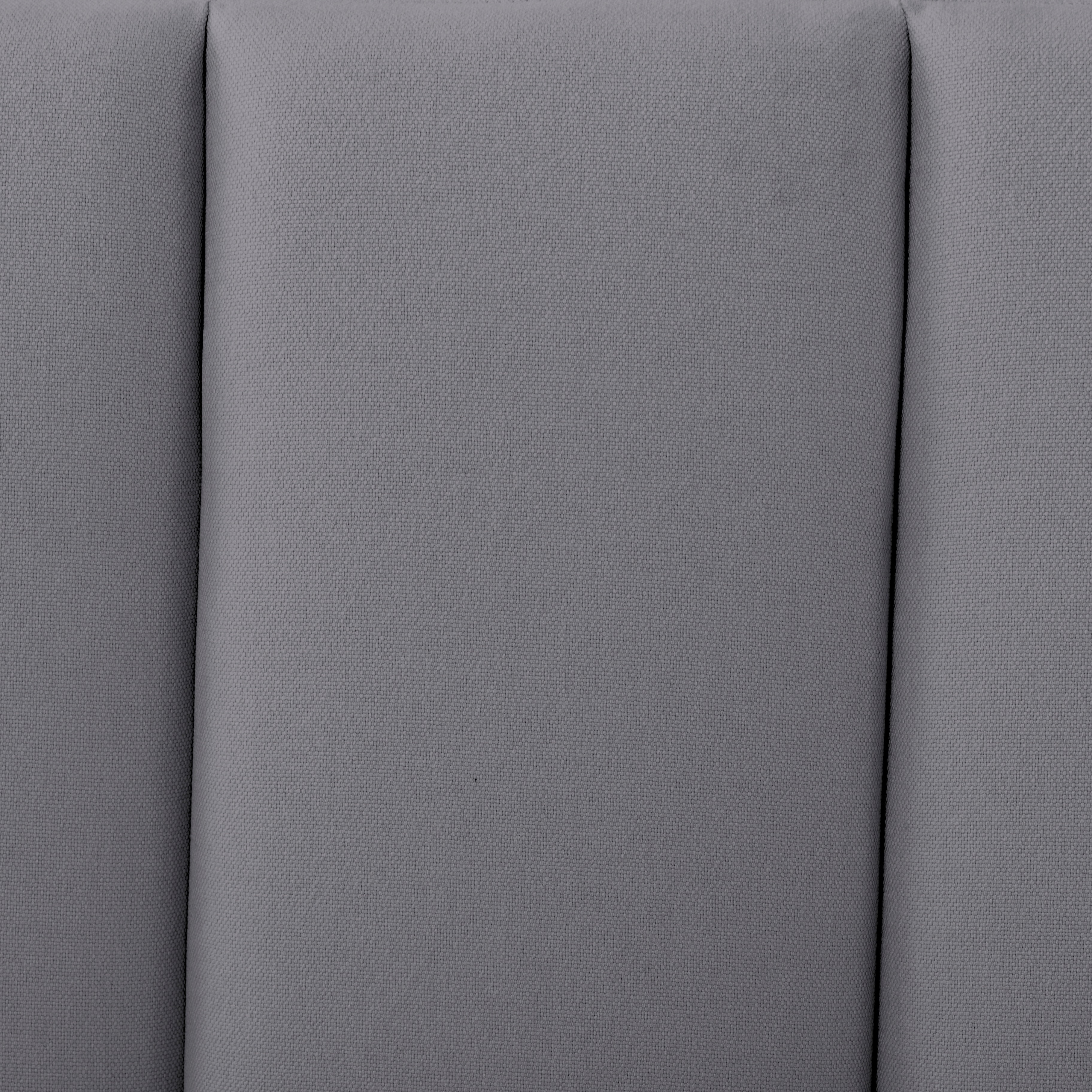 Gewnee King Size Linen Upholstered Panel Headboard,Contemporary Bedroom Furniture,Dark Grey