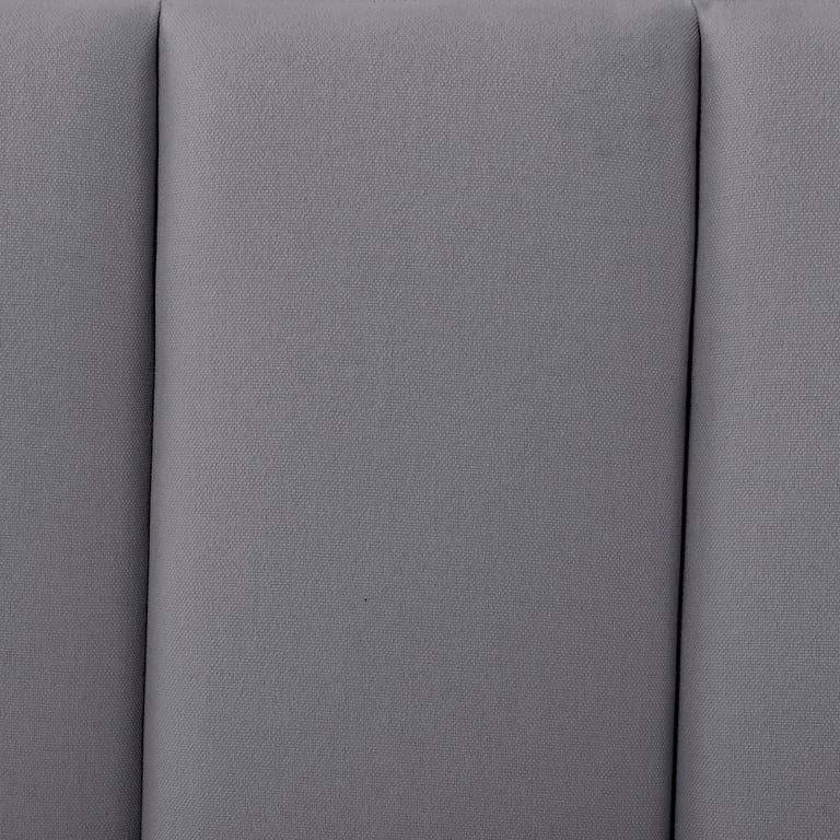 Gewnee King Size Linen Upholstered Panel Headboard, Dark Gray photo 6