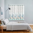 thumbnail image 4 of Aqua Coastal Shell Kitchen Curtains 63 Inch Length, Nautical Coral Starfish Seahorse Grommet Top Bedroom Living Room Curtains, Light Filtering Cafe Curtain Drapes 2 Panels Set 84''x63'', 4 of 9