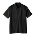 thumbnail image 4 of Ashirexll Mens T-shirts, Big and Tall Shirts for Men, Summer Shirts Casual Standing Collar Button V-Neck Short Sleeve Tops, 4 of 7