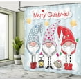 thumbnail image 5 of Ambesonne Christmas Shower Curtain, Xmas Composition Gnomes, 69"Wx84"L, Pale Blue Multicolor, 5 of 5