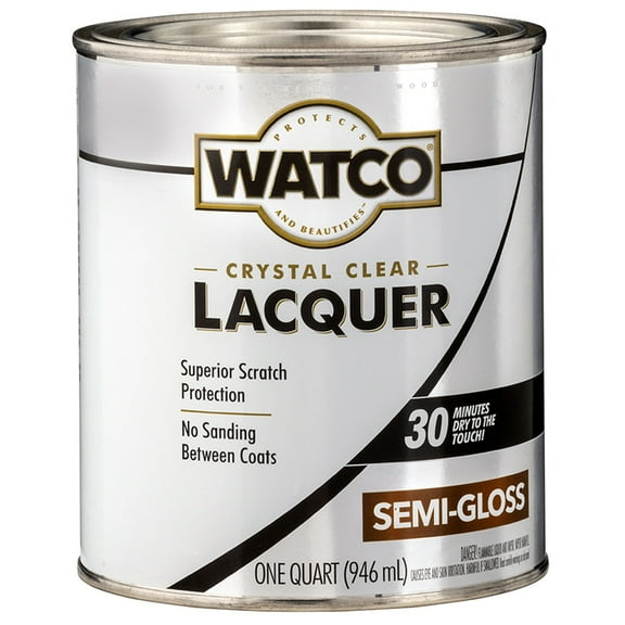 6-Pack of 1 qt Rust-Oleum 63141 Clear Watco Brushing Lacquer, Semi-Gloss