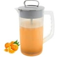 thumbnail image 7 of Mixing Pitcher for Drinks, 2 Quart/ 64oz Plastic Water Pitcher with Lid, Angled Plastic Blades and Adjustable Mixer Plunger for Juice, Powdered Milk, Beverage Container, 7 of 7