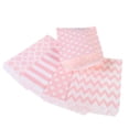 thumbnail image 3 of MasteelfCA 24pcs Candy Bags Striped Dot Wavy Flower Shape Paper Bags Wedding Birthday Party Candy Container (4 Patterns Mixed, Pink), 3 of 7