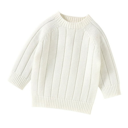 

Autumn Winter Warm Outfits Baby Girl Boy Cute Long Sleeve Solid Knitted Sweater Pullover Tops