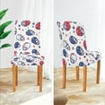 thumbnail image 3 of Yayeee 2 Pack Dining Chair Covers Stretch Parson Chairs Slipcovers Seat Protector, Cartoon American Football Helmets, 3 of 6