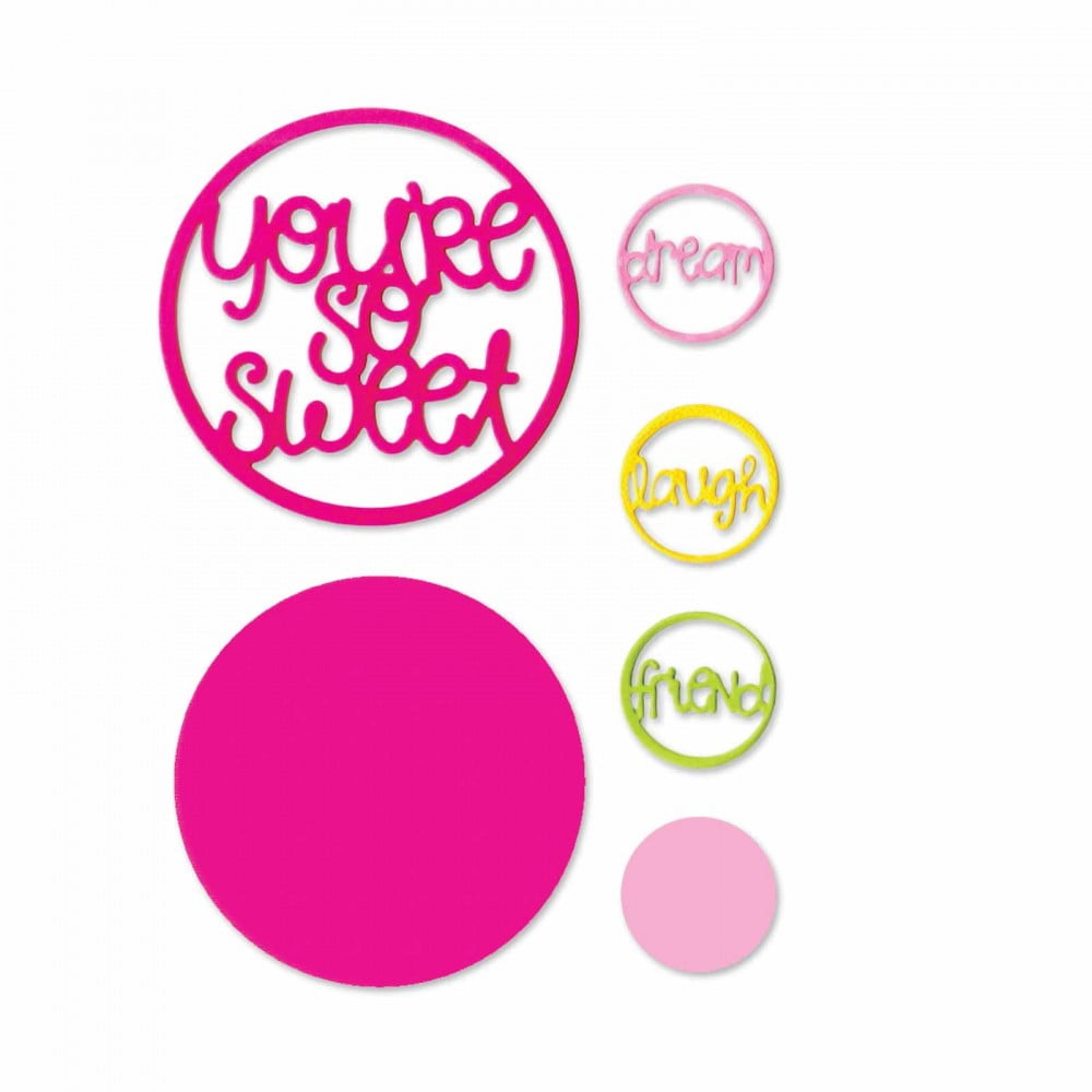 Sizzix SBarnard Thinlits Die Word Circles