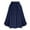 Dark Blue, variant on Women's All-match A-line High Waist Mid-length Casual Denim Skirt With Elastic Waist Knee Length