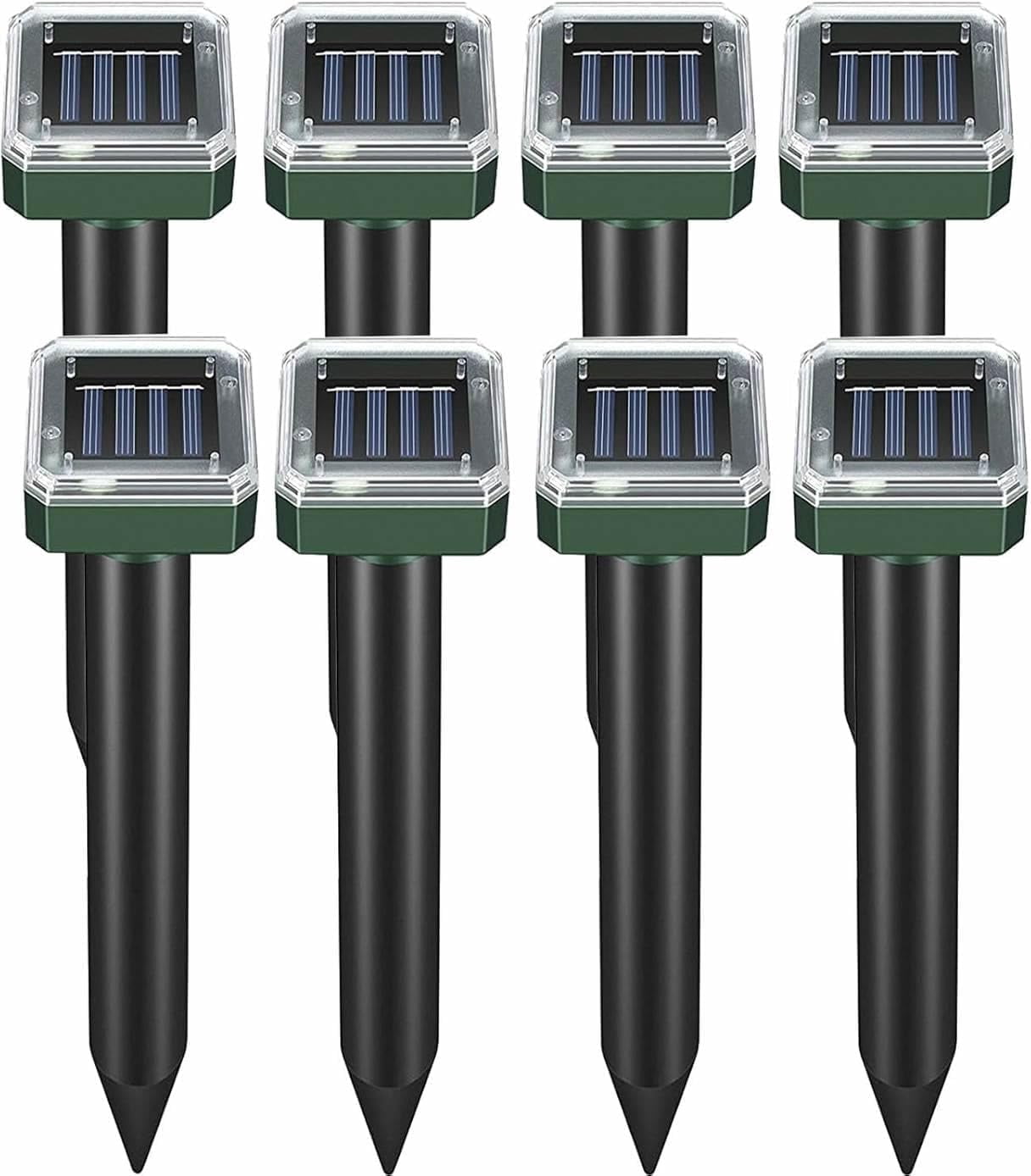 HeartGoods Mole Repellent Solar Powered, 8 Pack Waterproof Ultrasonic Gopher Vole Repellent Outdoor, Rat, Squirrel, Skunk, Repellent for Lawn Garden Yard