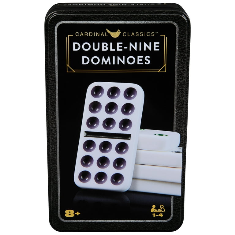 Spin Master Games Double Nine Dominoes Set with Storage Tin, Ages