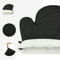 thumbnail image 5 of Unique Bargains Heat Resistant Cooking Gloves Thick Cotton Lining Black 10.6x6.7inch, 5 of 6
