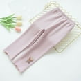 thumbnail image 4 of Byoo Toddler Girl Solid Leggings Soft Floral Solid Color Slim Fit Trousers Outerwear Thickened Pantalones for Pantalones, 4 of 4