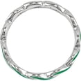 thumbnail image 3 of Sterling Silver Green Enamel Ring, 3 of 7
