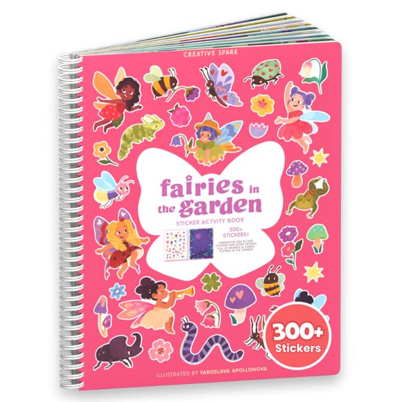 Libro de pegatinas Cupkin Fairies in the Garden con más de 300 pegatinas