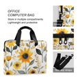 thumbnail image 4 of FORMRS 16" Laptop Bag Carrying Sleeve Case with Handle Travel Shoulder Briefcase, White Watercolor Sunflowers, 4 of 8