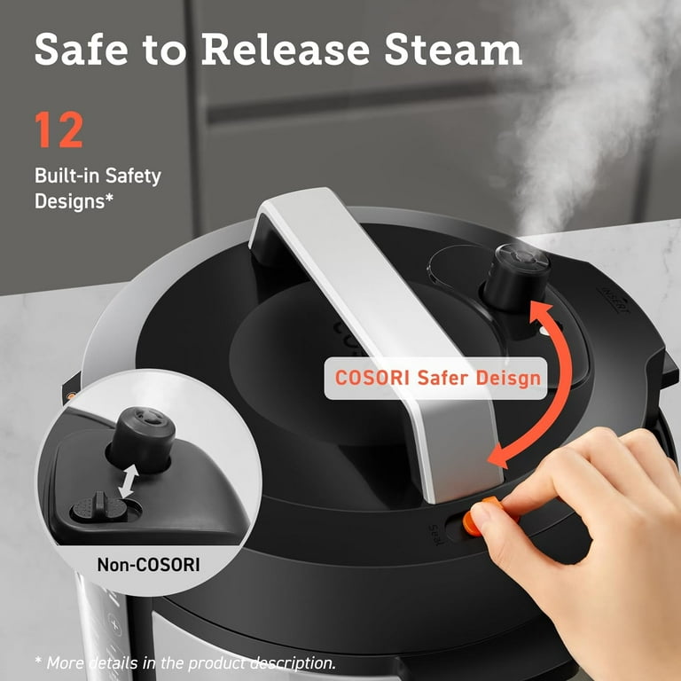 COSORI 6 Quart Electric Pressure Cooker Multifunctional 9 in 1 Stainless Steel Cooker with 13 Presets 1100W Walmart