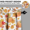 thumbnail image 5 of Autumn Harvest Pumpkin Pattern Tier Curtains - Thanksgiving Theme Rustic Farmhouse Kitchen Window Treatment, 5 of 6