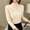*c-Beige, variant on Women's Mock Neck Long Sleeve Shirts, Slim Fit Thermal Underwear Tops ,Lightweight Pullover Tees c-Pink,Womens Plus XXXL